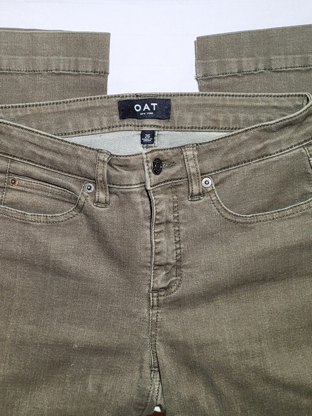 Oat New York Olive-Tone Boot Cut Pants